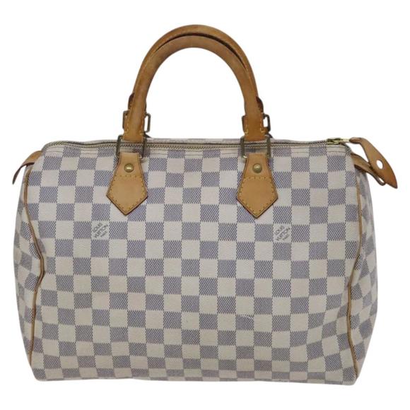 LOUIS VUITTON Damier Azur Speedy 30 Hand Bag N41533 LV Auth BD864 - Picture 2 of 16